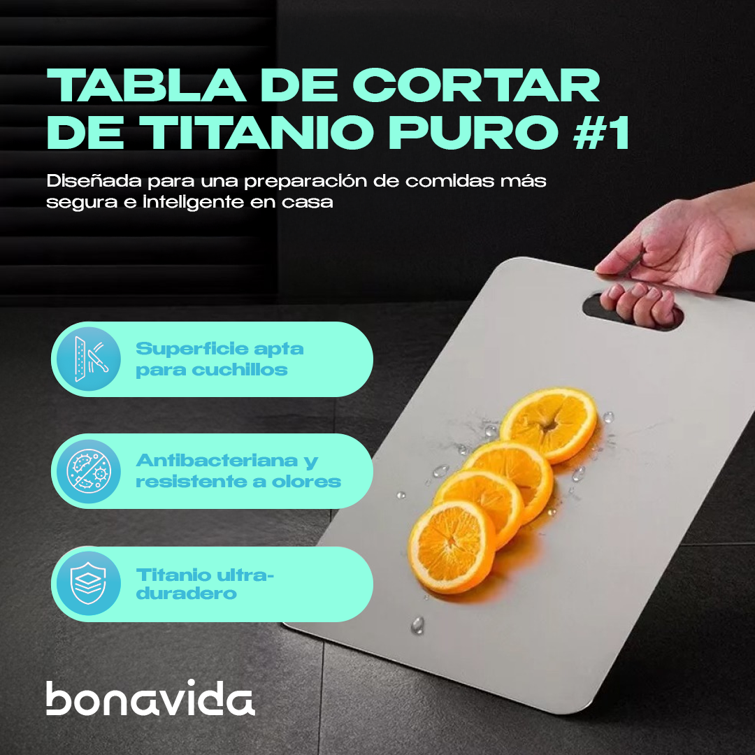 Tabla de titanio PURO sin acero inoxidable | Bonavida®