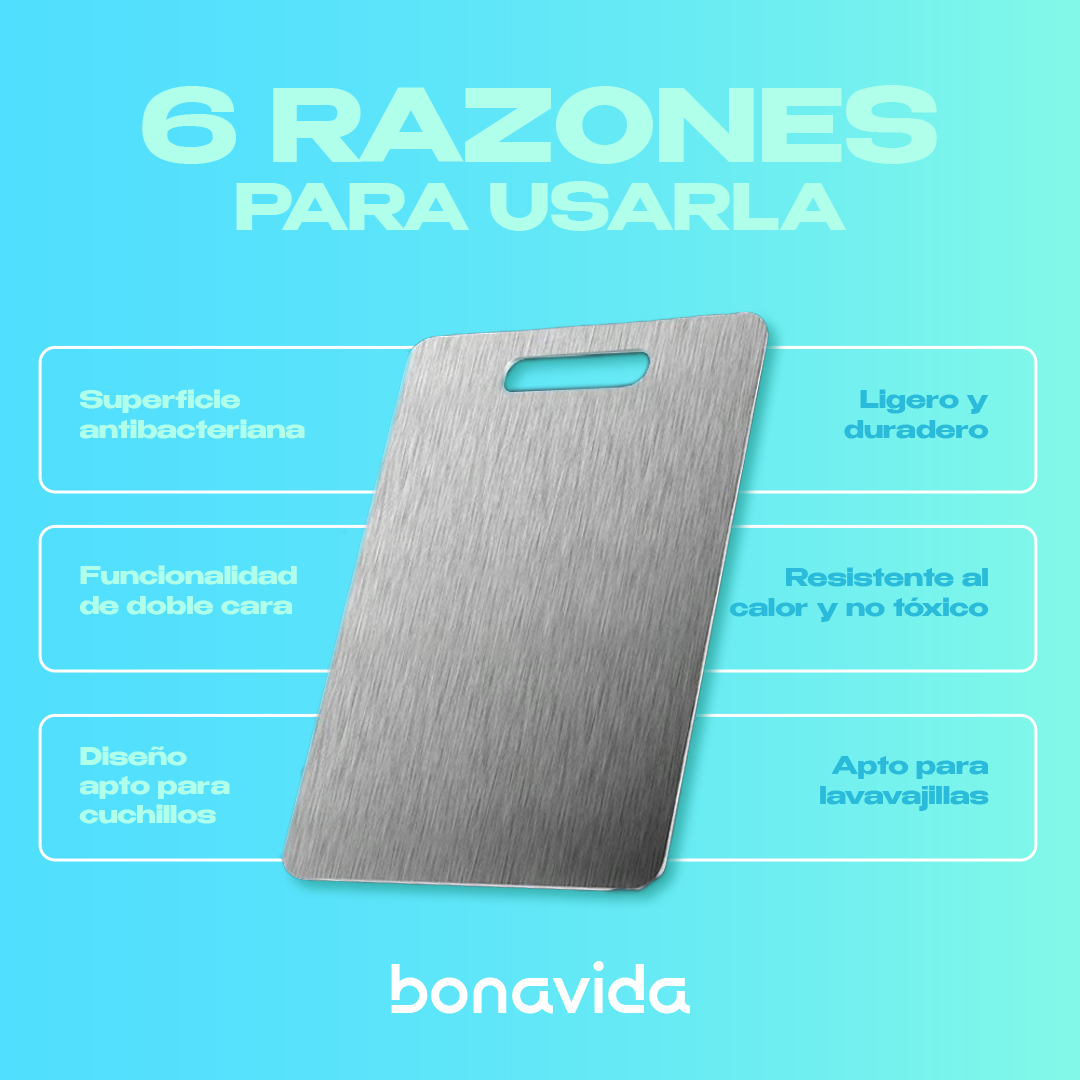 Tabla de titanio PURO sin acero inoxidable | Bonavida®
